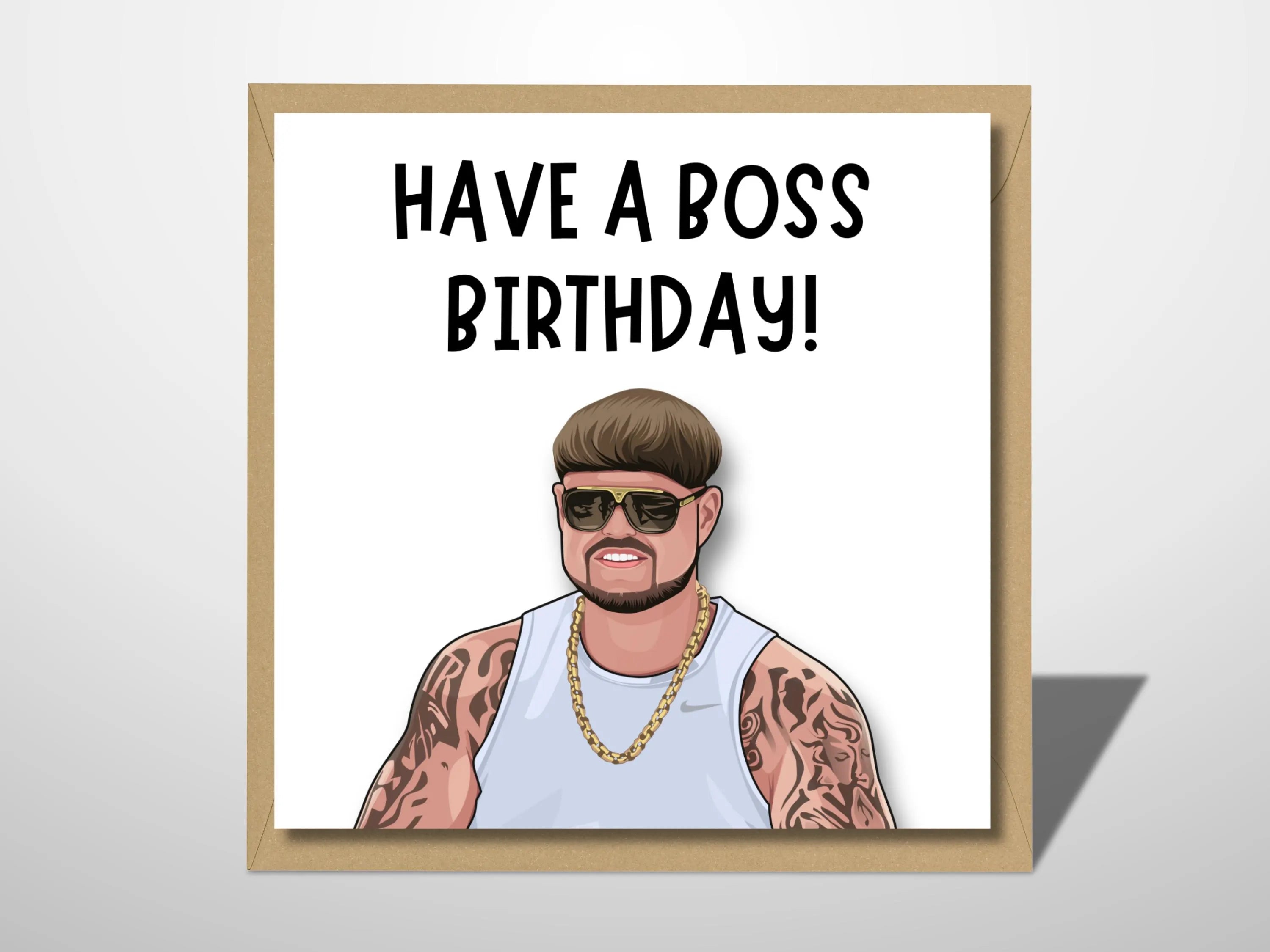 Ibiza Final Boss Birthday Card - Have A Boss birthday!